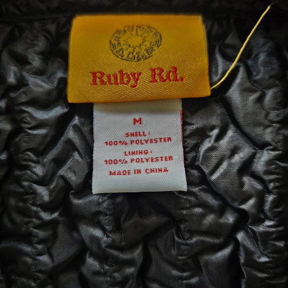 Ruby Rd. Pink and Brown Bomber Jacket - Picture 3 of 3